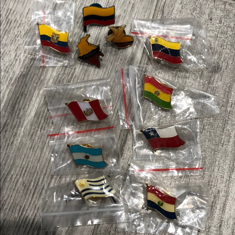 NWOT Country Flag Pins